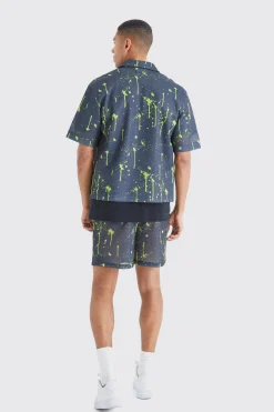 boohooMAN Elasticated Waist Mesh Scuba Graphic Shorts | UK| Shorts