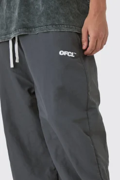boohooMAN Elasticated Waist Oversized OFCL Parachute Pants | UK| Trousers