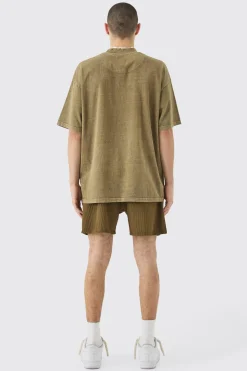 boohooMAN Elasticated Waist Pleated Drawcord Shorts | UK| Shorts