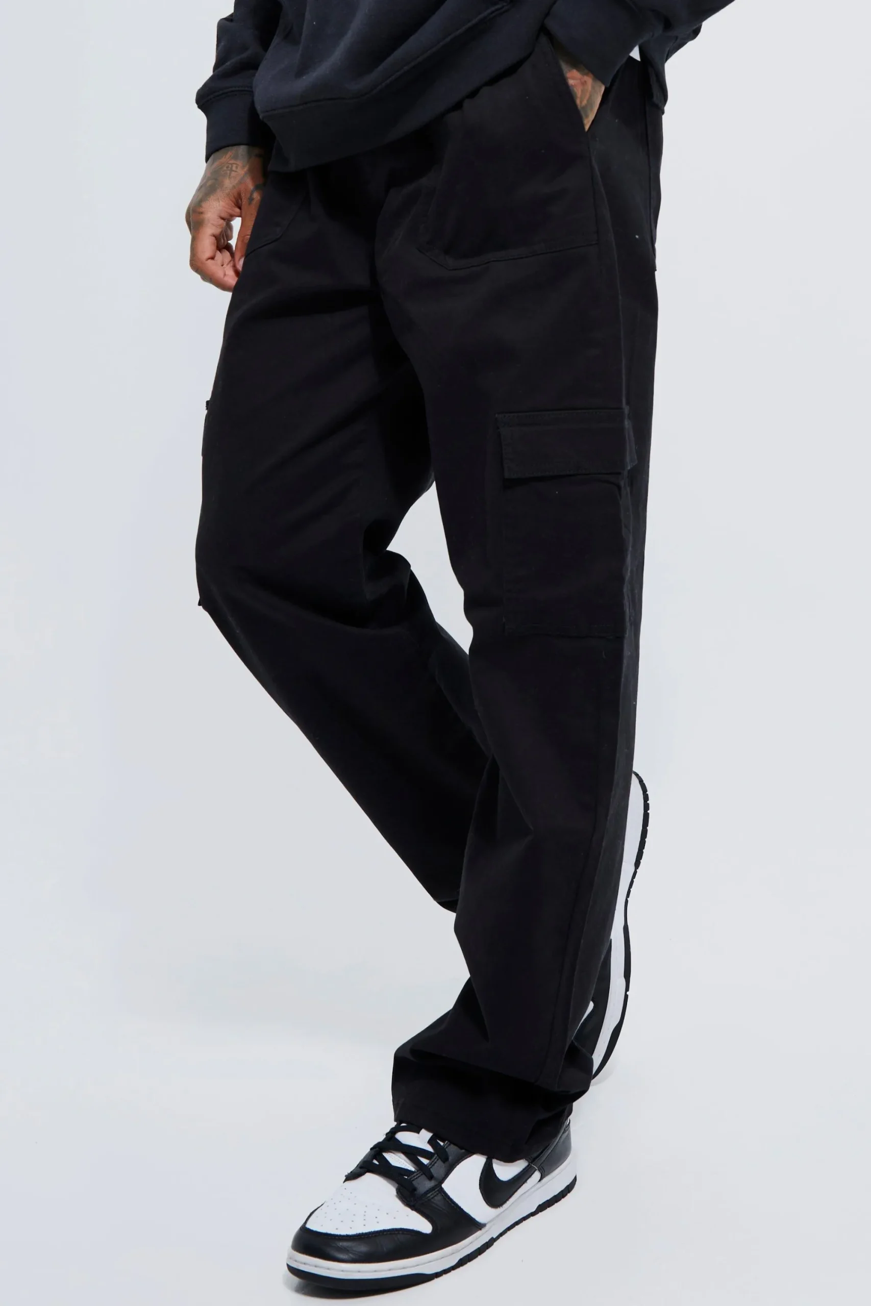 boohooMAN Elasticated Waist Relaxed Fit Cargo Trouser | UK| Trousers