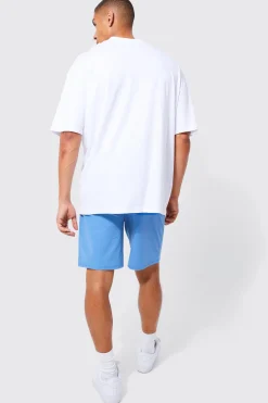 boohooMAN Elasticated Waist Relaxed Fit Branded Colour Block Cargo Shorts | UK| Shorts