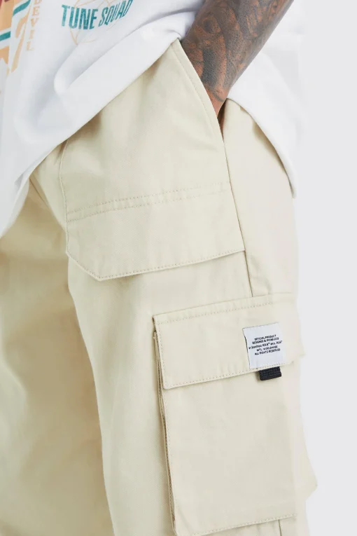 boohooMAN Elasticated Waist Relaxed Fit Buckle Cargo Jogger | UK| Trousers