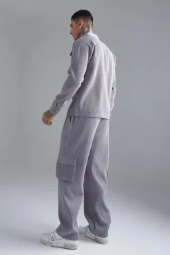 boohooMAN Elasticated Waist Relaxed Fit Cargo Pleated Trouser | UK| Trousers