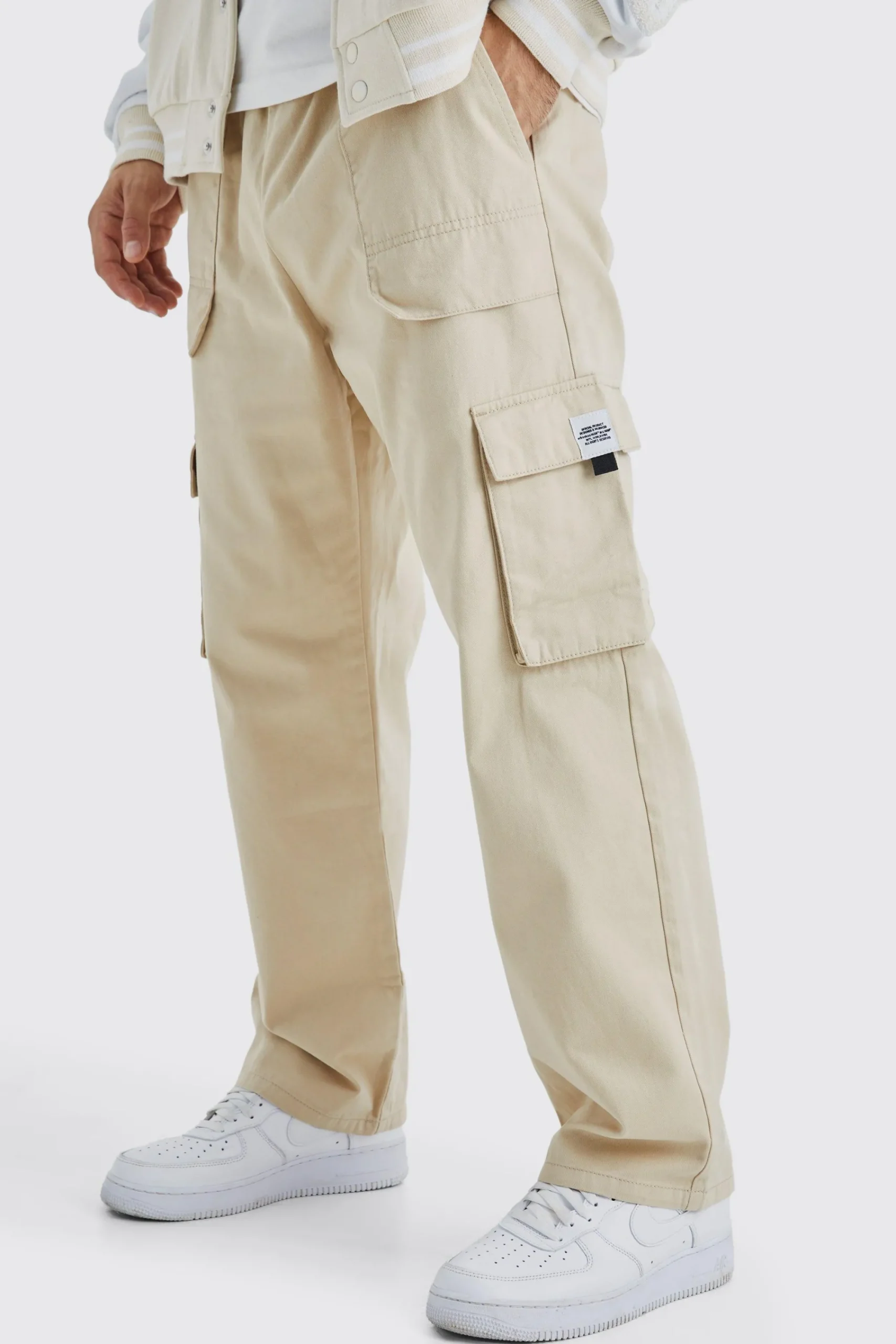 boohooMAN Elasticated Waist Relaxed Fit Cargo Trouser | UK| Trousers|Cargos