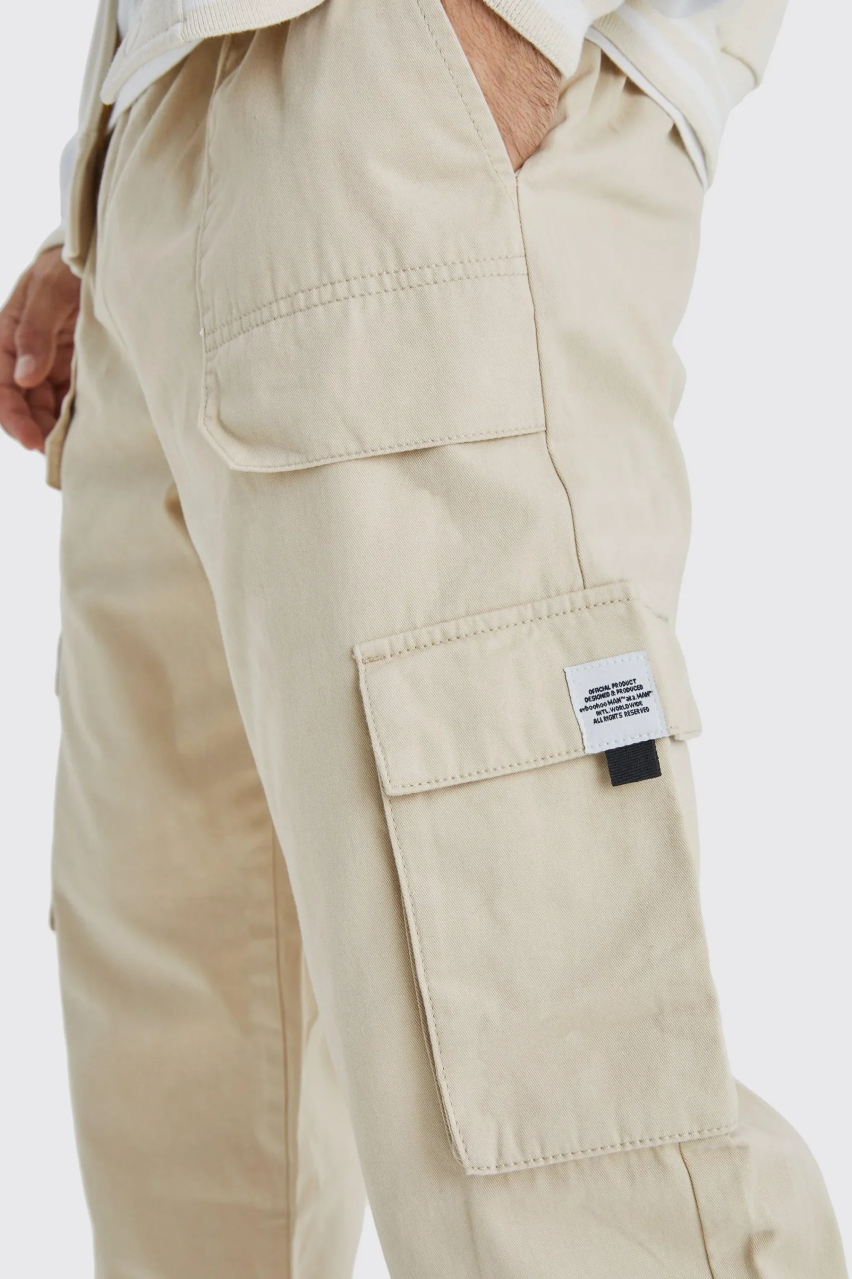 boohooMAN Elasticated Waist Relaxed Fit Cargo Trouser | UK| Trousers|Cargos