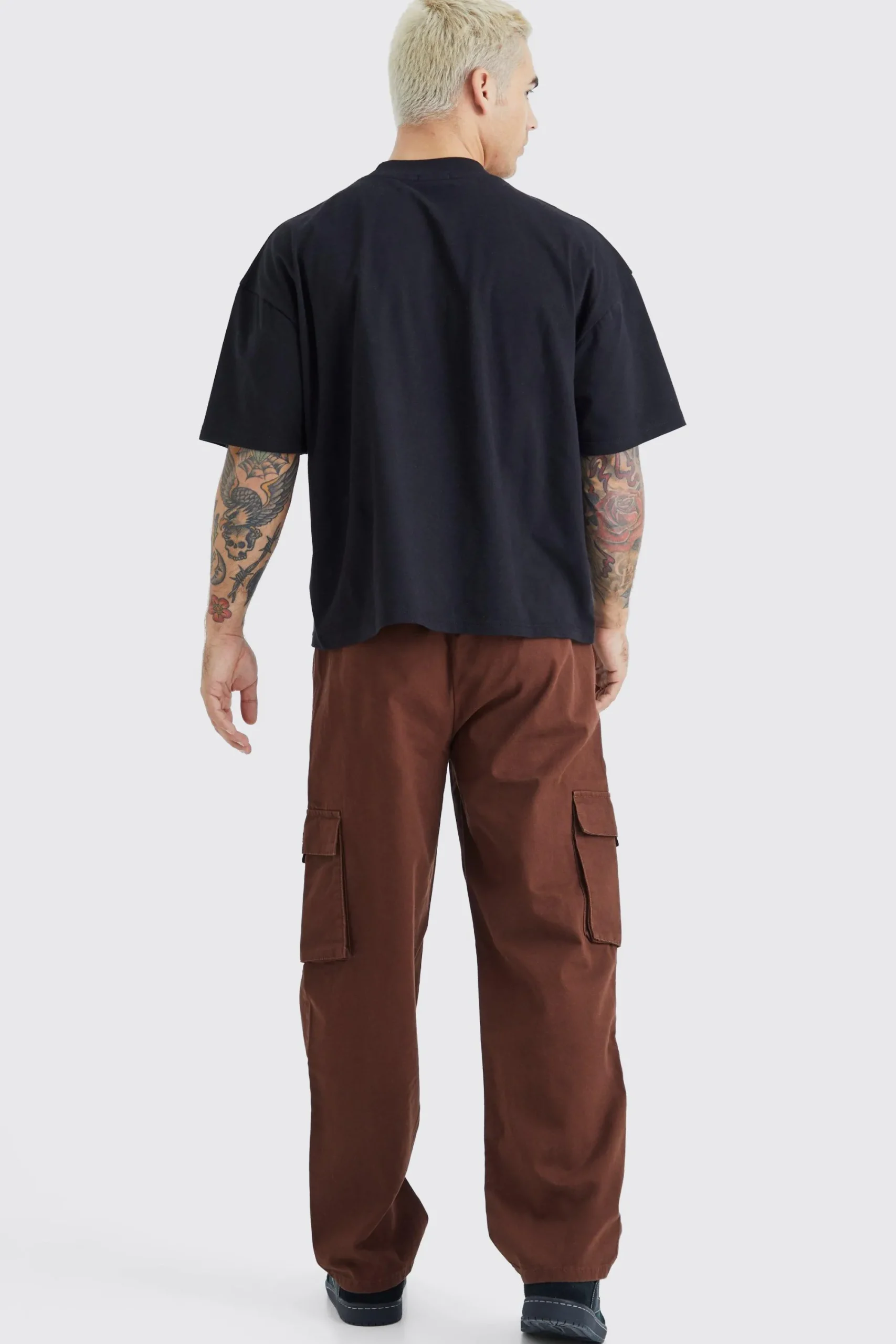 boohooMAN Elasticated Waist Relaxed Fit Cargo Trouser | UK| Trousers|Cargos