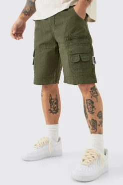 boohooMAN Elasticated Waist Ripstop Bungee Cargo Short | UK| Shorts
