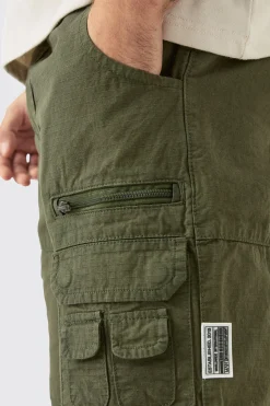 boohooMAN Elasticated Waist Ripstop Bungee Cargo Short | UK| Shorts