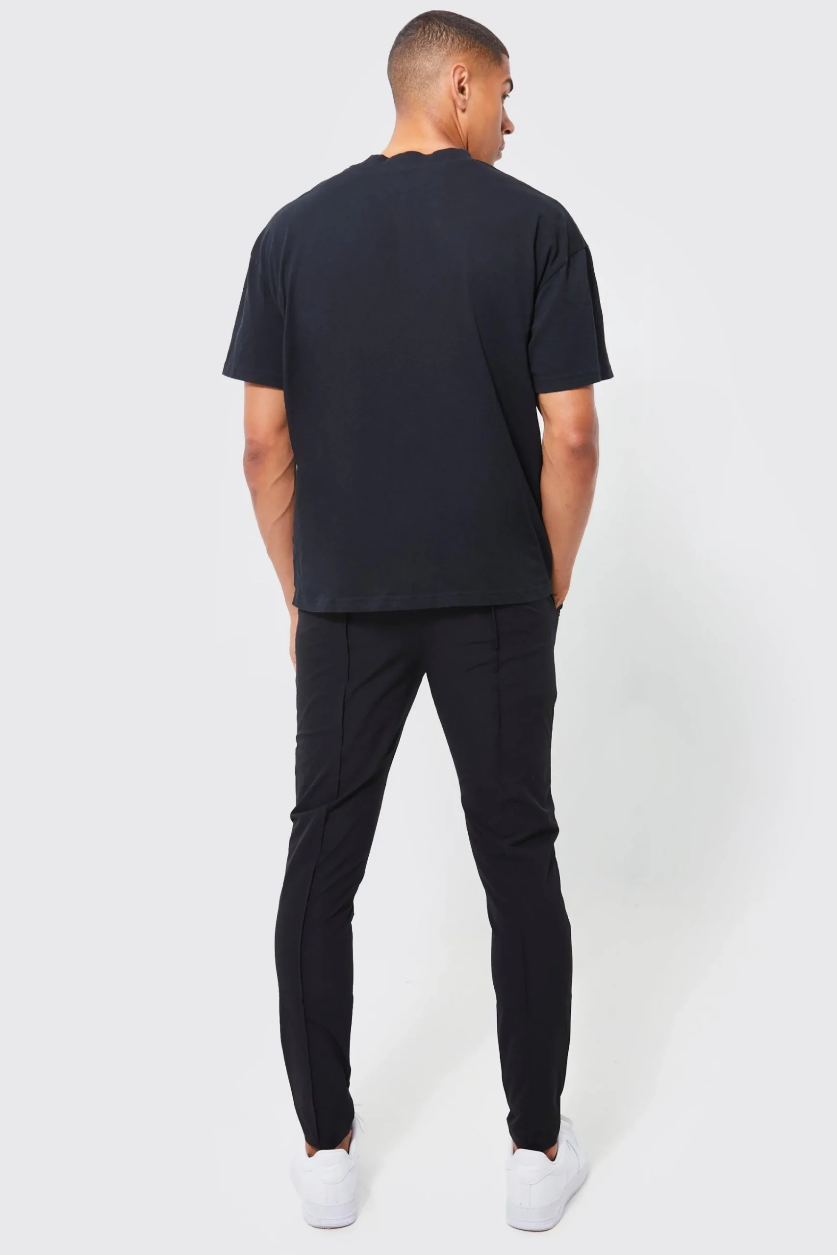 boohooMAN Elasticated Waist Skinny Stretch Golf Trousers | UK| Trousers