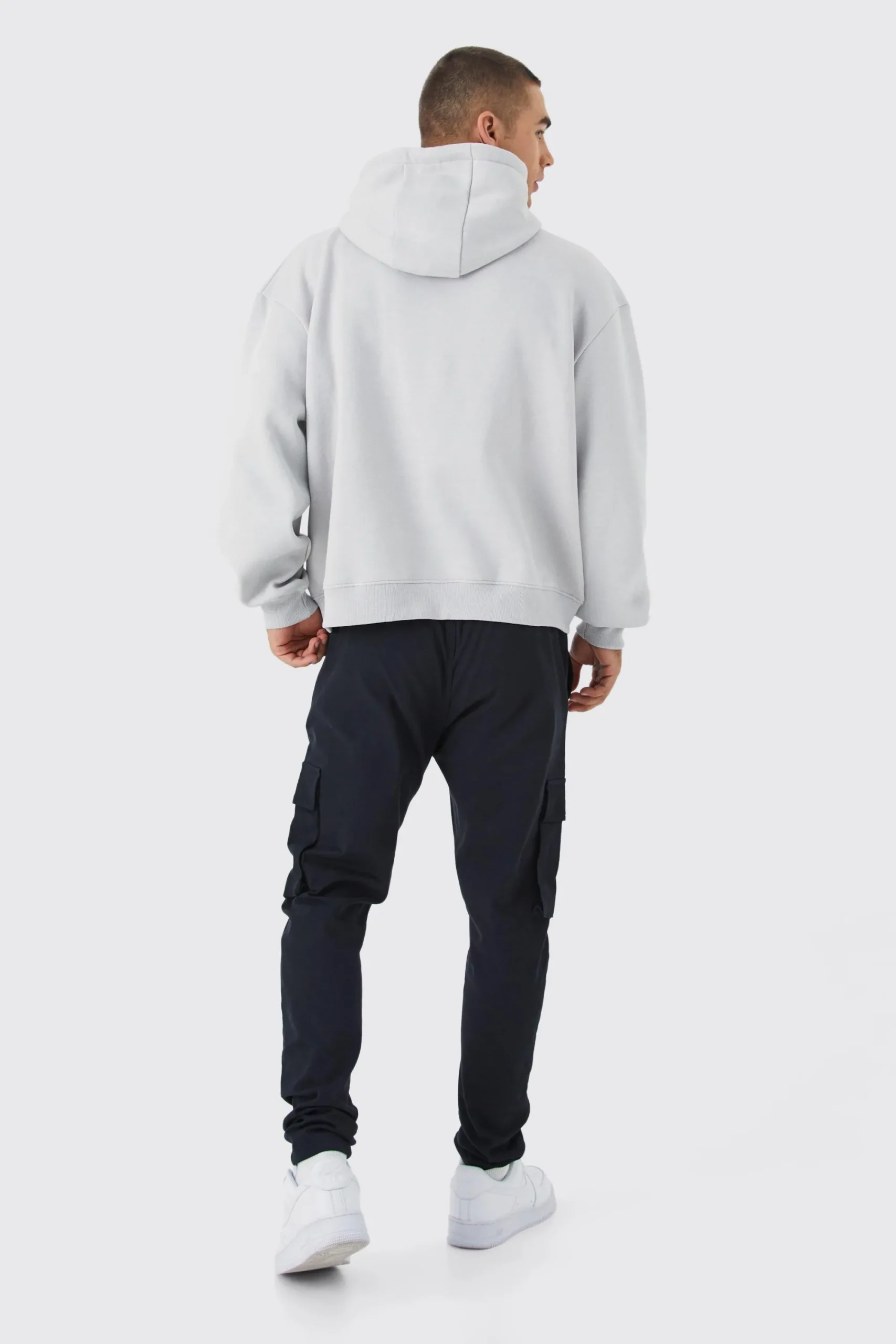 boohooMAN Elasticated Waist Skinny Fit Cargo Trouser | UK| Trousers