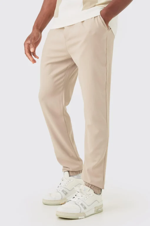 boohooMAN Elasticated Waist Slim Smart Jogger | UK| Trousers