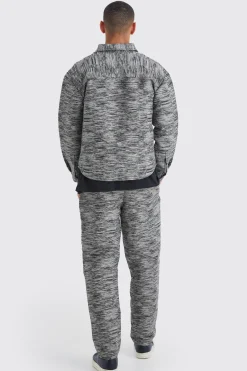 boohooMAN Elasticated Waist Straight Marble Jacquard Cargo Trouser | UK| Sets & Co-Ords