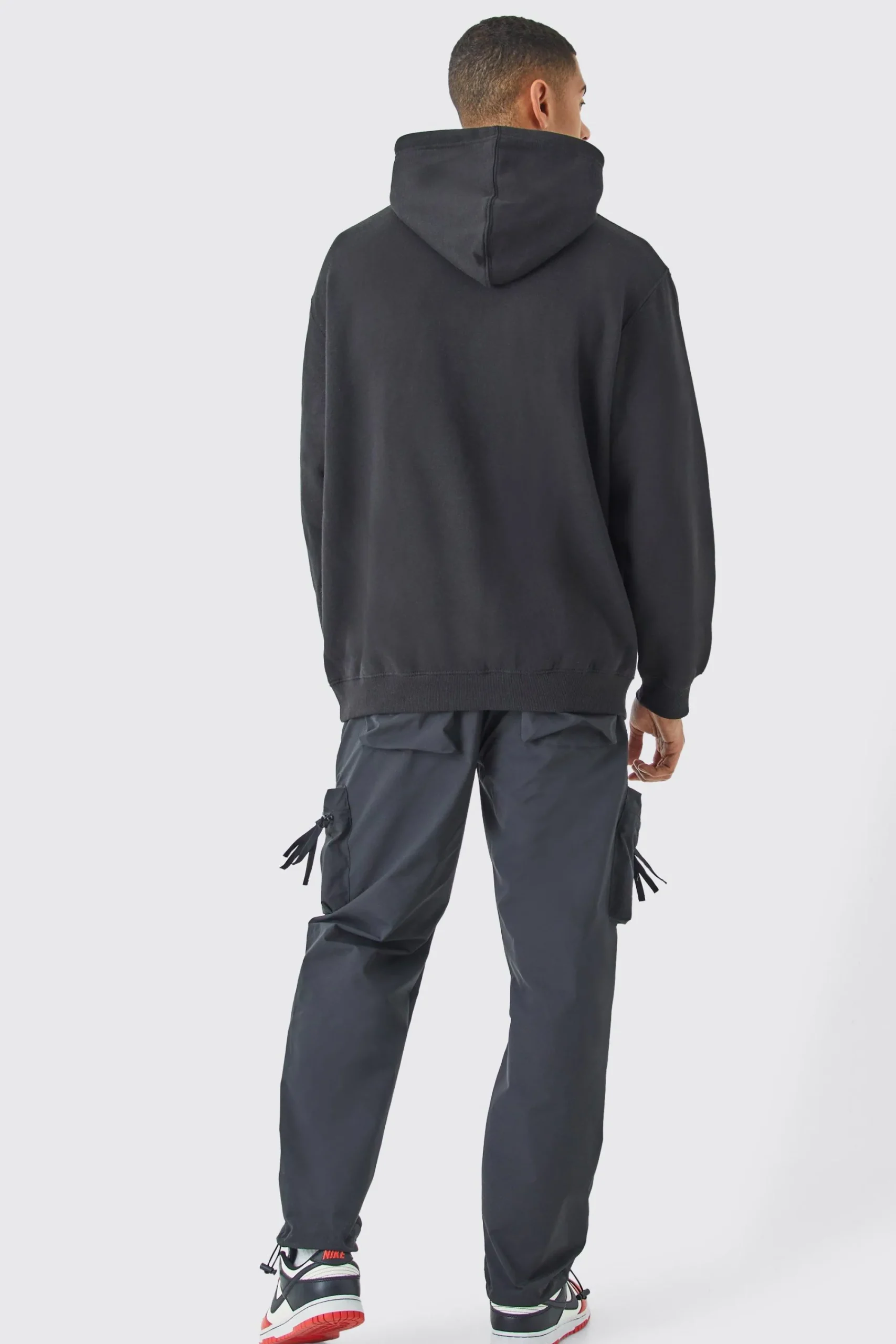 boohooMAN Elasticated Waist Straight Leg 3d Cargo Trousers | UK| Trousers|Cargos