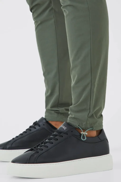 boohooMAN Elasticated Waist Technical Stretch Skinny Cargo Trouser | UK| Trousers|Cargos