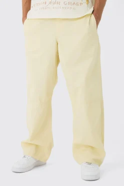 boohooMAN Elasticated Waist Washed Baggy Parachute Trouser | UK| Trousers|Cargos
