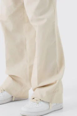 boohooMAN Elasticated Waistband Linen Blend Wide Leg Trousers | UK| Suits & Tailoring