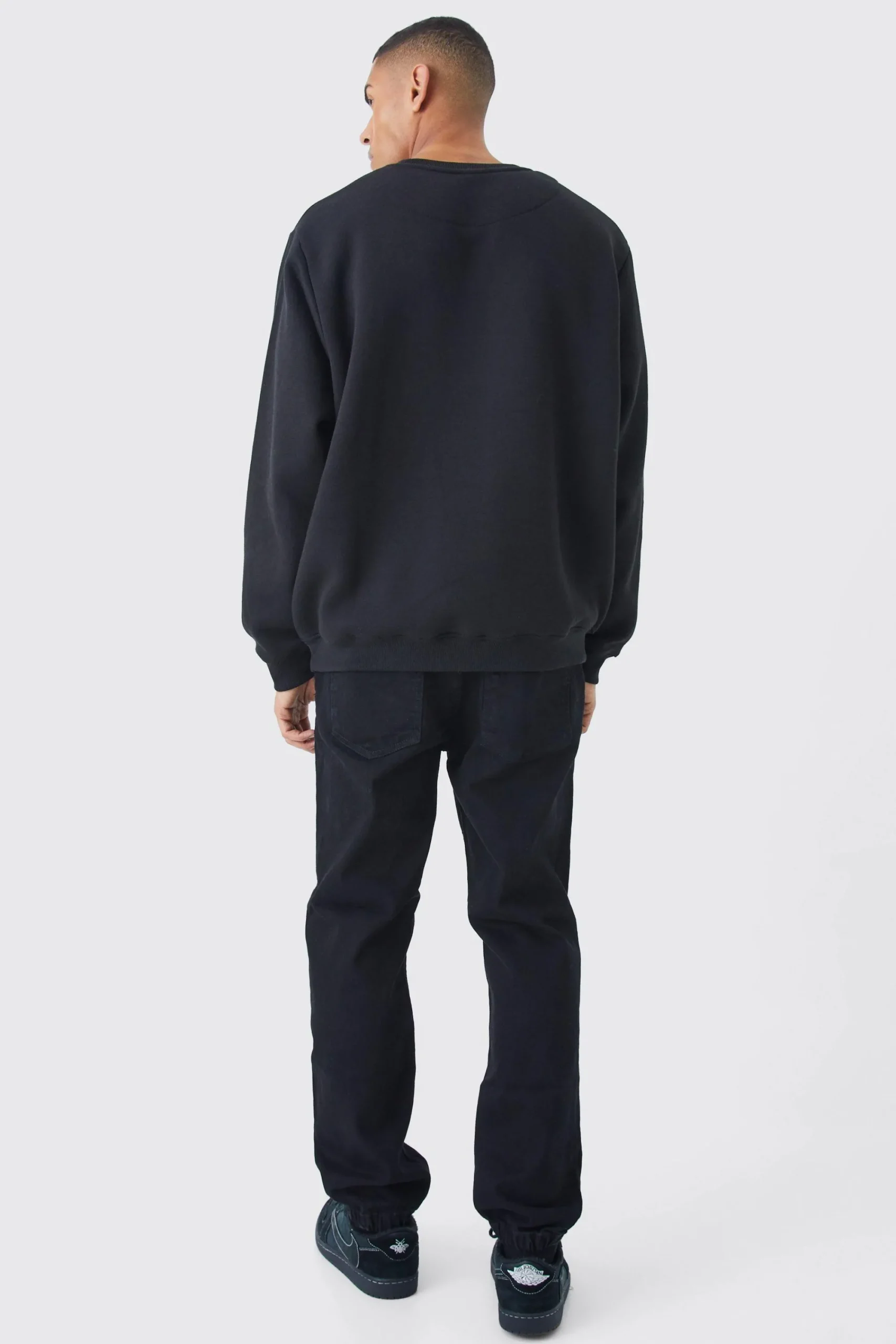 boohooMAN Elasticated Waistband Straight Fit Denim Joggers | UK| Jeans