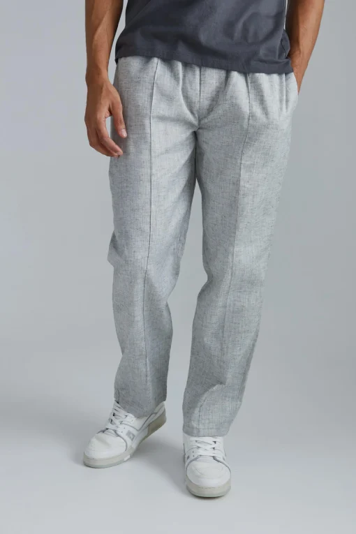 boohooMAN Elasticated Waistband Straight Leg Trouser | UK| Sets & Co-Ords