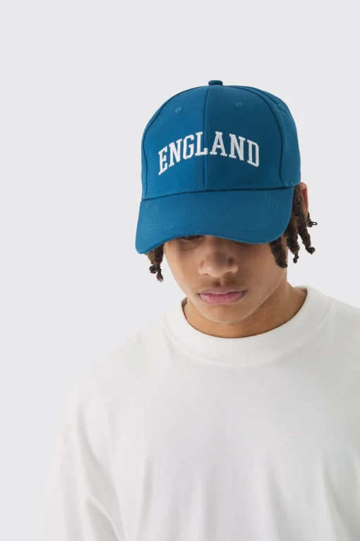 boohooMAN England Embroidered Cap In | UK| Hats & Caps