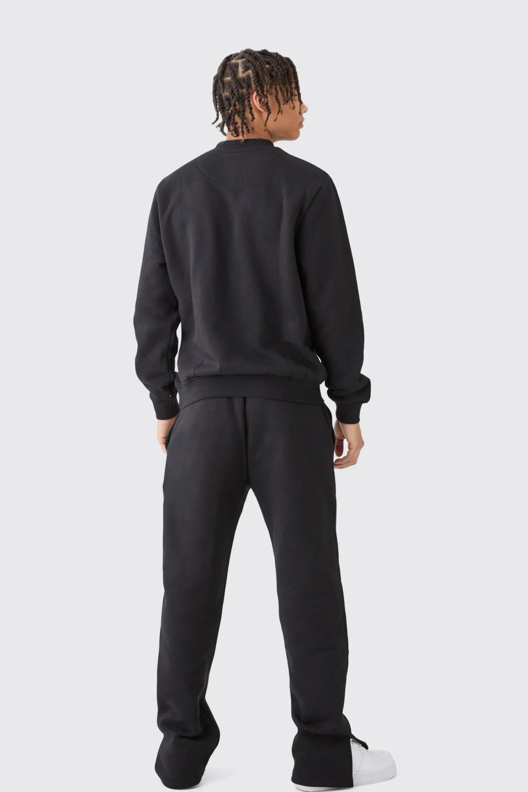 boohooMAN Extended Neck Split Hem Sweatshirt Tracksuit | UK| Tracksuits