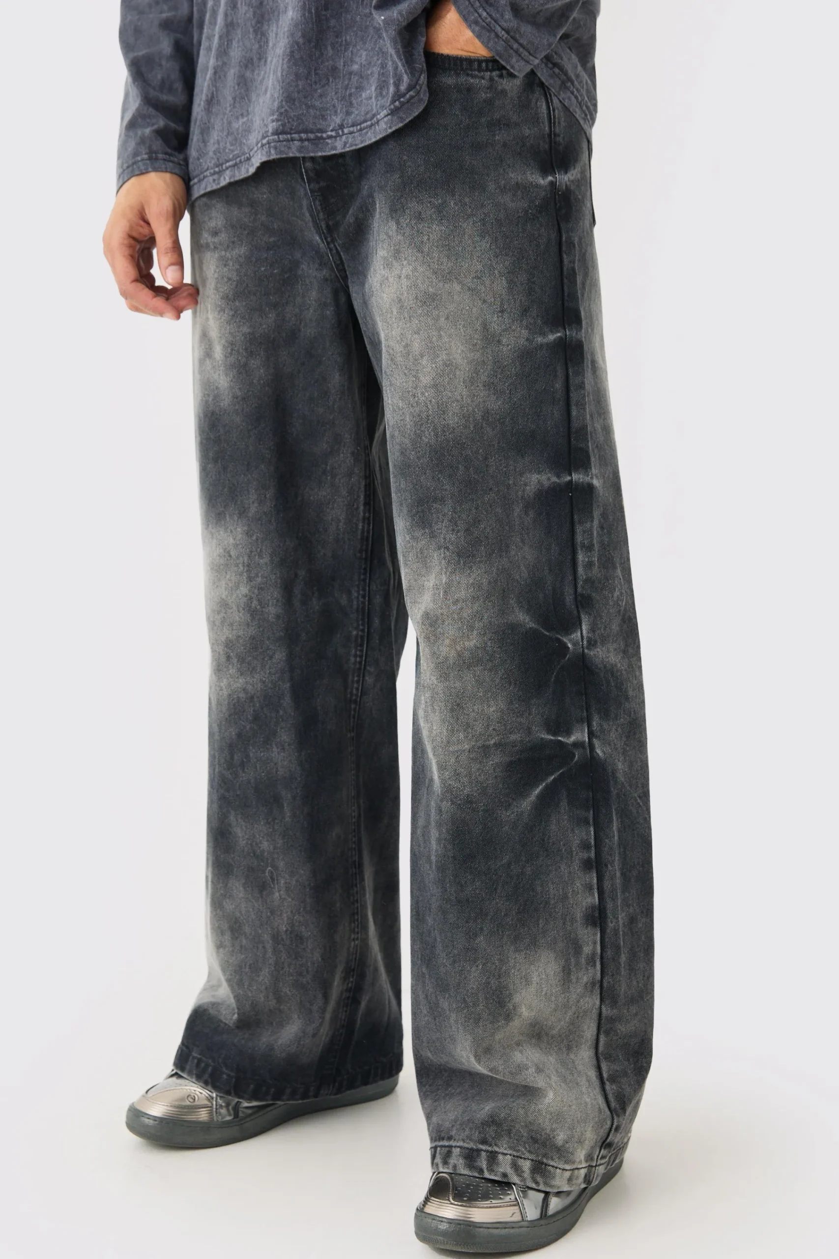boohooMAN Extreme Baggy Acid Wash Jeans In | UK| Trousers|Jeans