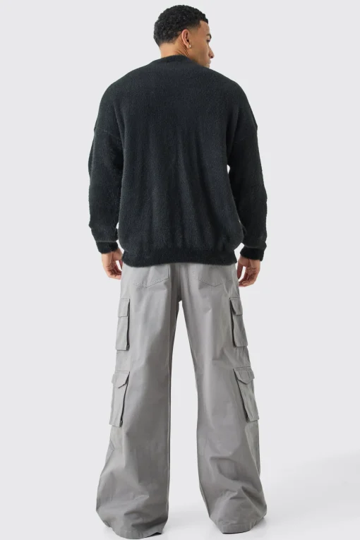 boohooMAN Extreme Baggy Rigid Multi Cargo Pocket Trousers | UK| Trousers|Cargos