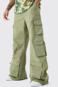 boohooMAN Extreme Baggy Rigid Multi Cargo Pocket Trousers | UK| Trousers|Cargos