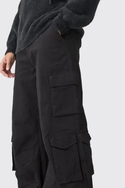 boohooMAN Extreme Baggy Rigid Multi Cargo Pocket Trousers | UK| Trousers|Cargos