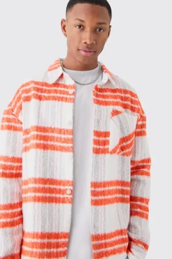 boohooMAN Extreme Heavy Brushed Check Boxy Overshirt | UK| Shirts