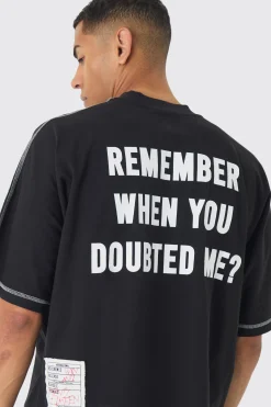 Extreme Heavyweight Oversized Boxy Heavyweight Contrast Stitch T-Shirt | UK^boohooMAN Hot