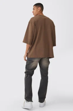 Extreme Oversized Heavyweight Interlock T-shirt | UK^boohooMAN New
