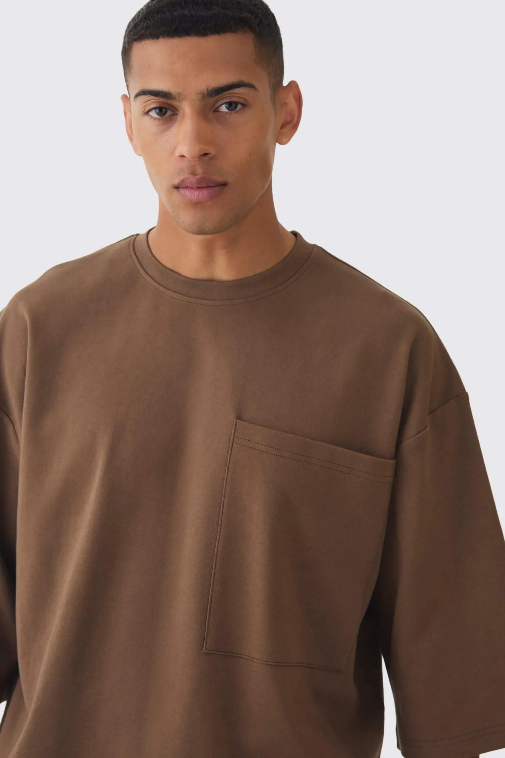 Extreme Oversized Heavyweight Interlock T-shirt | UK^boohooMAN New