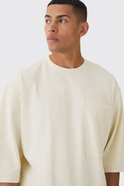 Extreme Oversized Heavyweight Interlock T-shirt | UK^boohooMAN Online