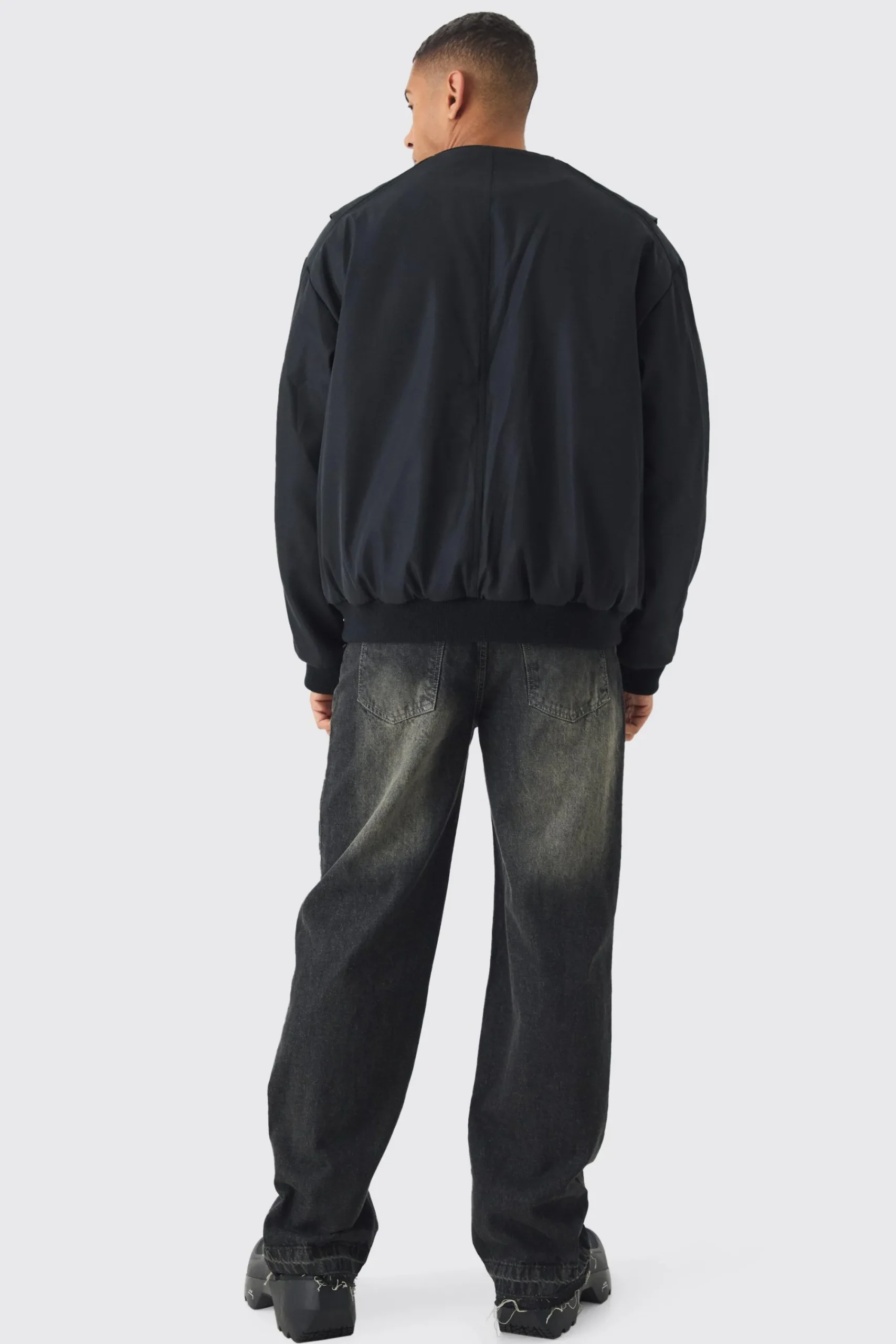 boohooMAN Faux Layer Utility Vest Bomber In | UK| Coats & Jackets