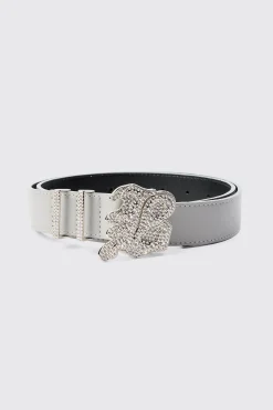 boohooMAN Faux Leather Belt With B Branded Buckle In | UK| Belts