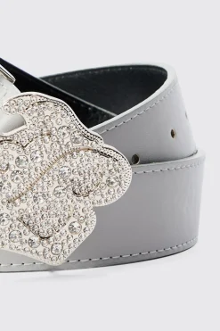 boohooMAN Faux Leather Belt With B Branded Buckle In | UK| Belts