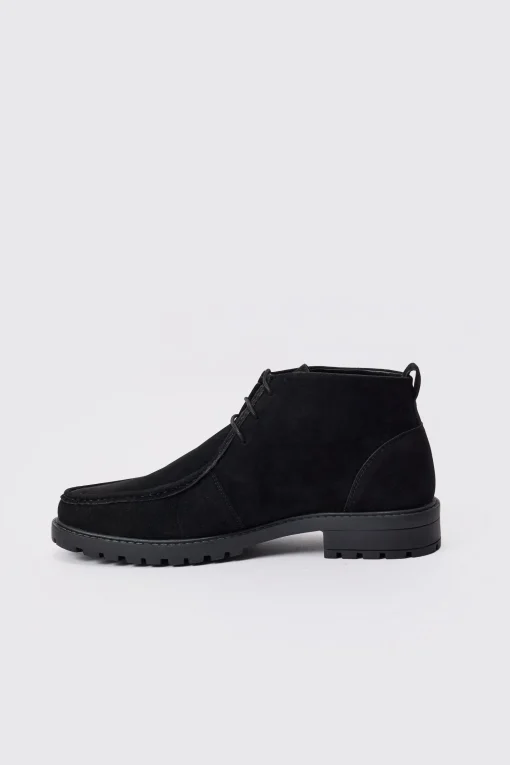 boohooMAN Faux Suede Apron Front Boots In | UK| Boots
