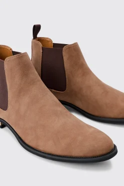 boohooMAN Faux Suede Chelsea Boot In | UK| Boots