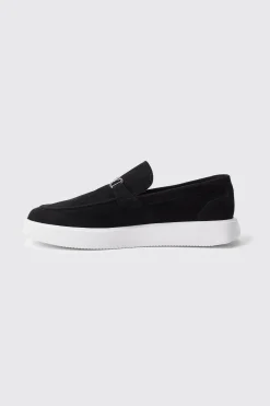 boohooMAN Faux Suede Chunky Snaffle Loafer | UK| Smart Shoes