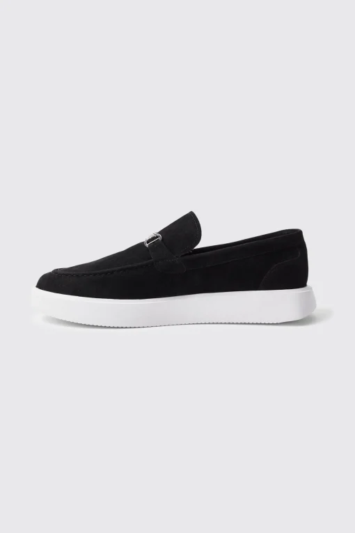 boohooMAN Faux Suede Chunky Snaffle Loafer | UK| Smart Shoes