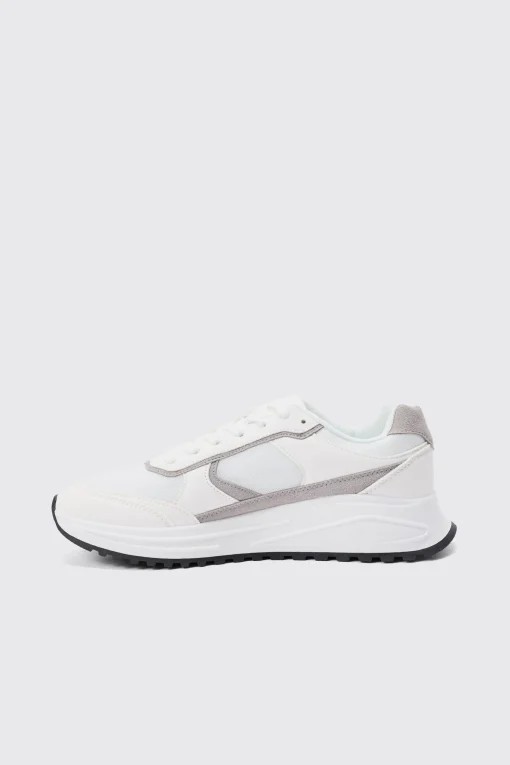 boohooMAN Faux Suede Contrast Trainer | UK| Trainers & Hi-Tops