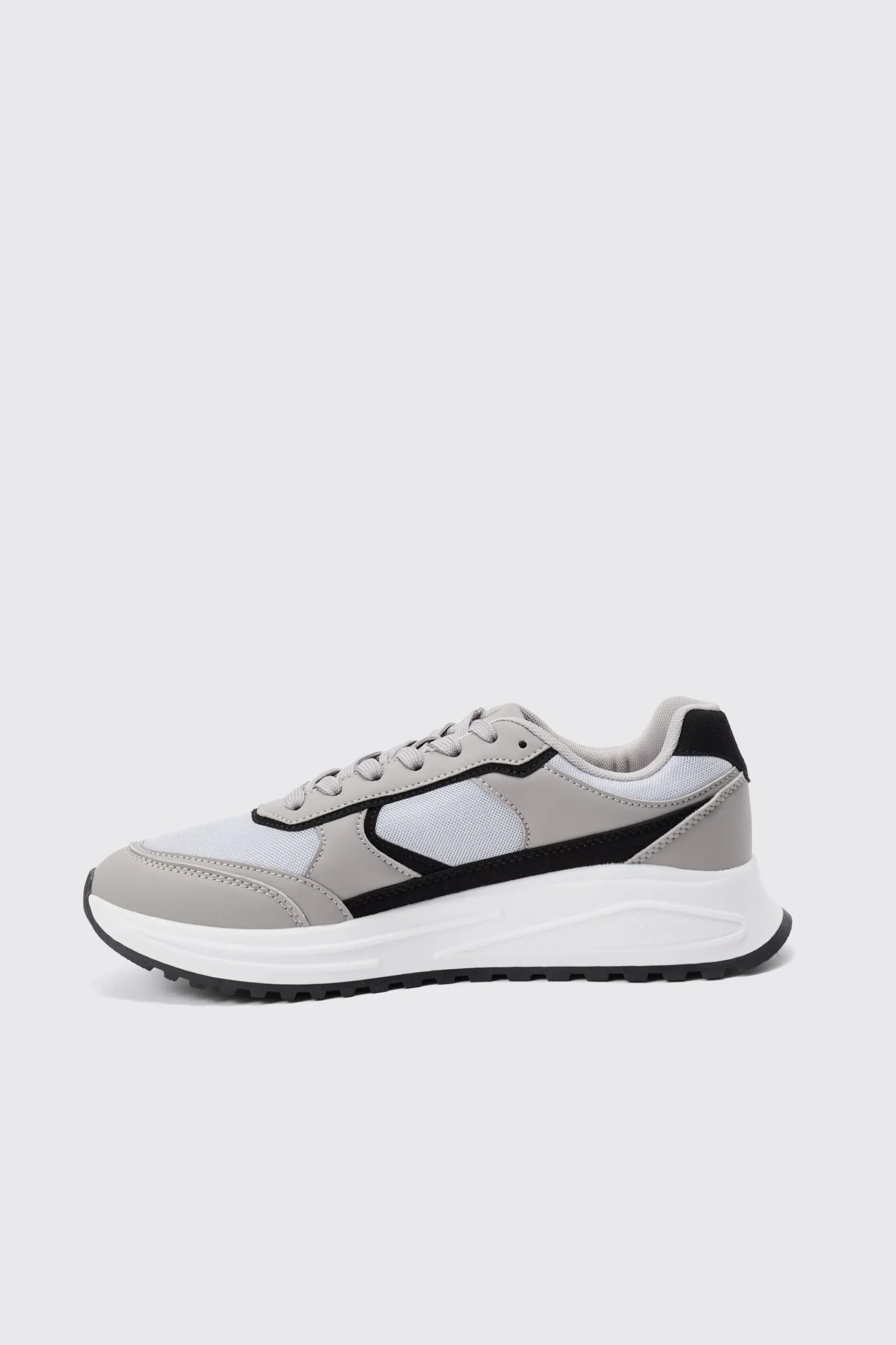 boohooMAN Faux Suede Contrast Trainer | UK| Trainers & Hi-Tops