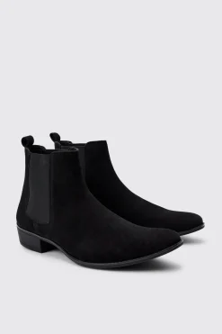 boohooMAN Faux Suede Cuban Boot | UK| Boots