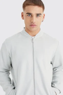 boohooMAN Faux Suede Zip Smart Bomber | UK| Coats & Jackets