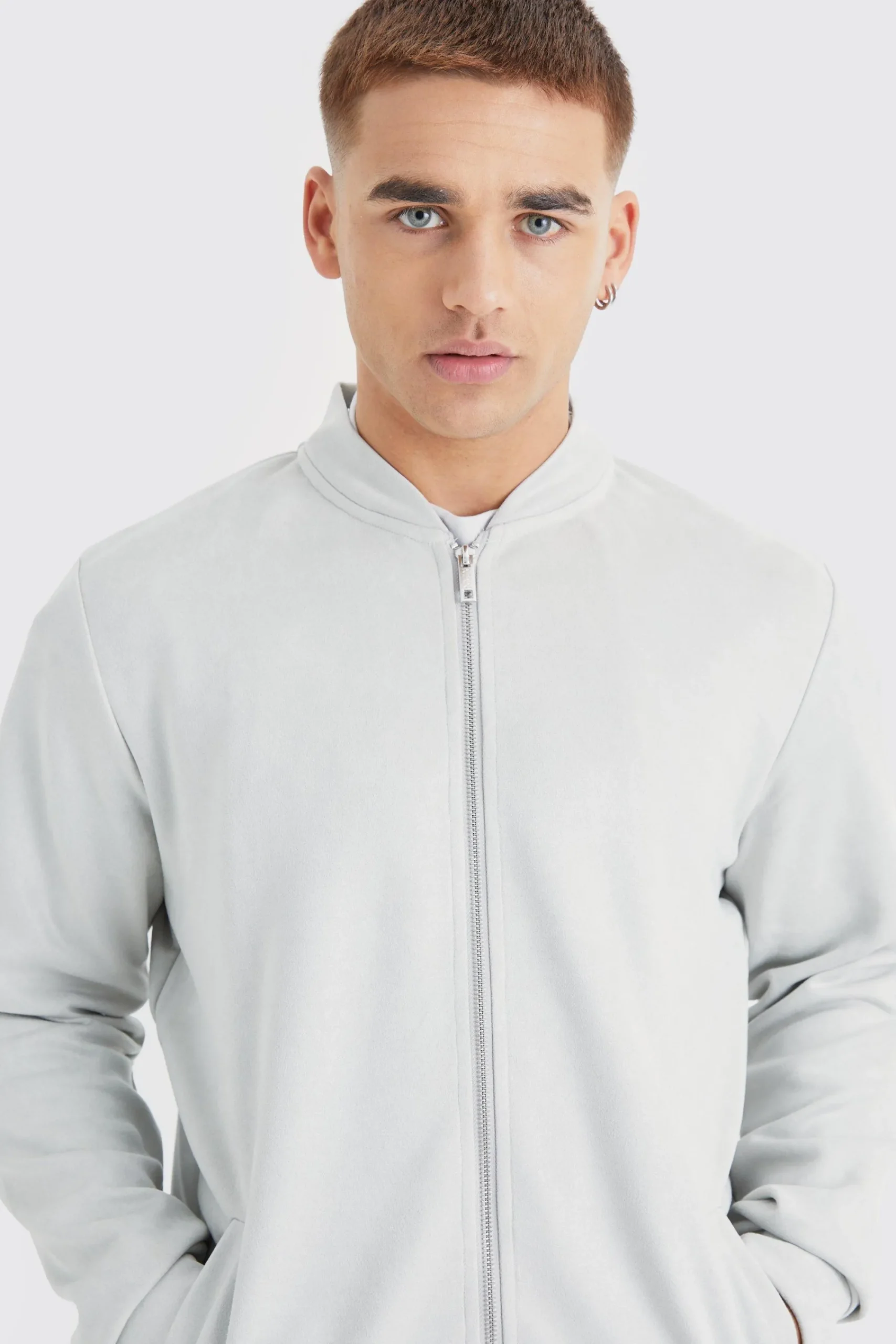 boohooMAN Faux Suede Zip Smart Bomber | UK| Coats & Jackets