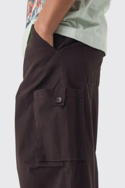 boohooMAN Fixed Waist Baggy Twill Cargo Trousers | UK| Trousers|Cargos