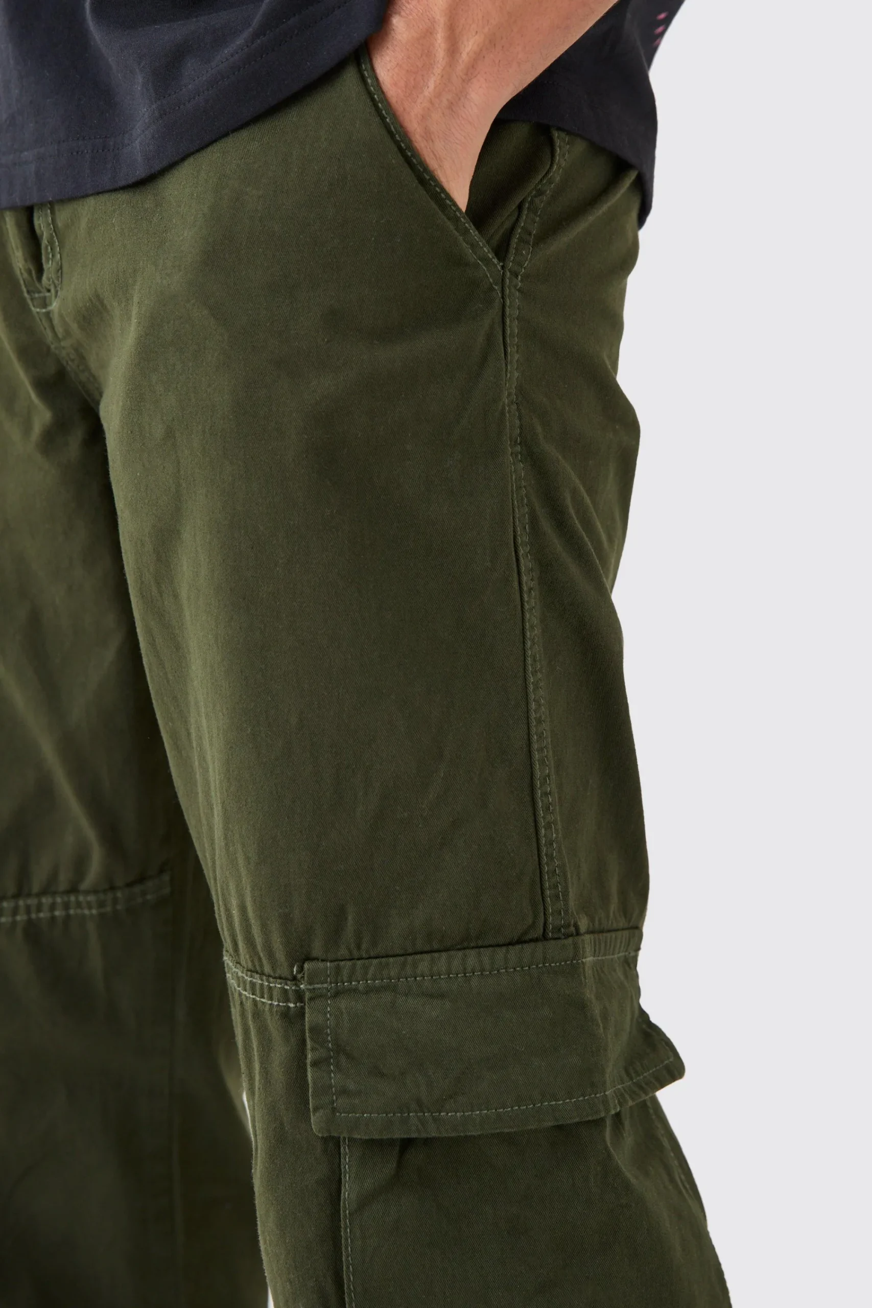 boohooMAN Fixed Waist 3d Cargo Zip Off Relaxed Trouser | UK| Trousers|Cargos