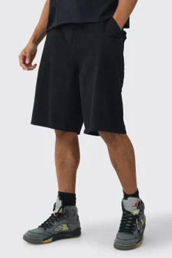 boohooMAN Fixed Waist Distressed Parachute Shorts | UK| Shorts