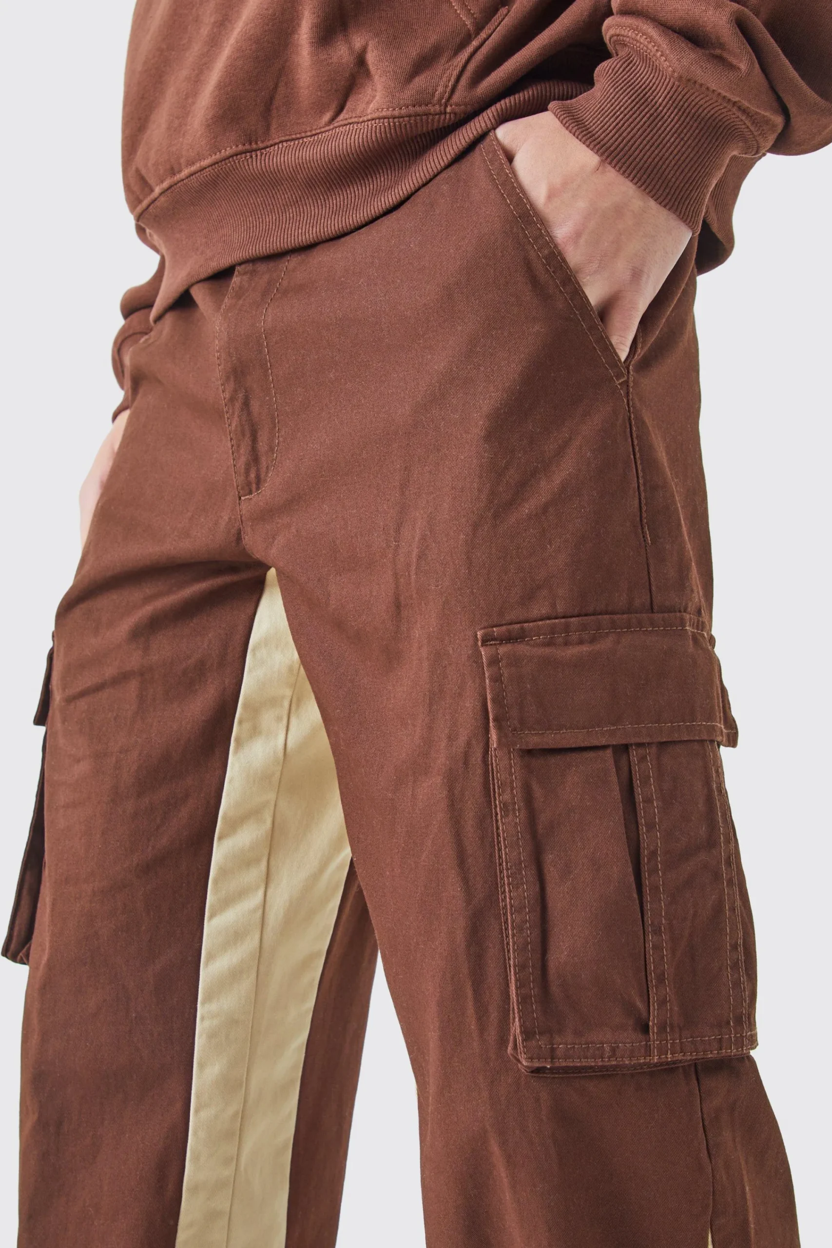 boohooMAN Fixed Waist Gusset Cargo Trousers | UK| Trousers|Cargos