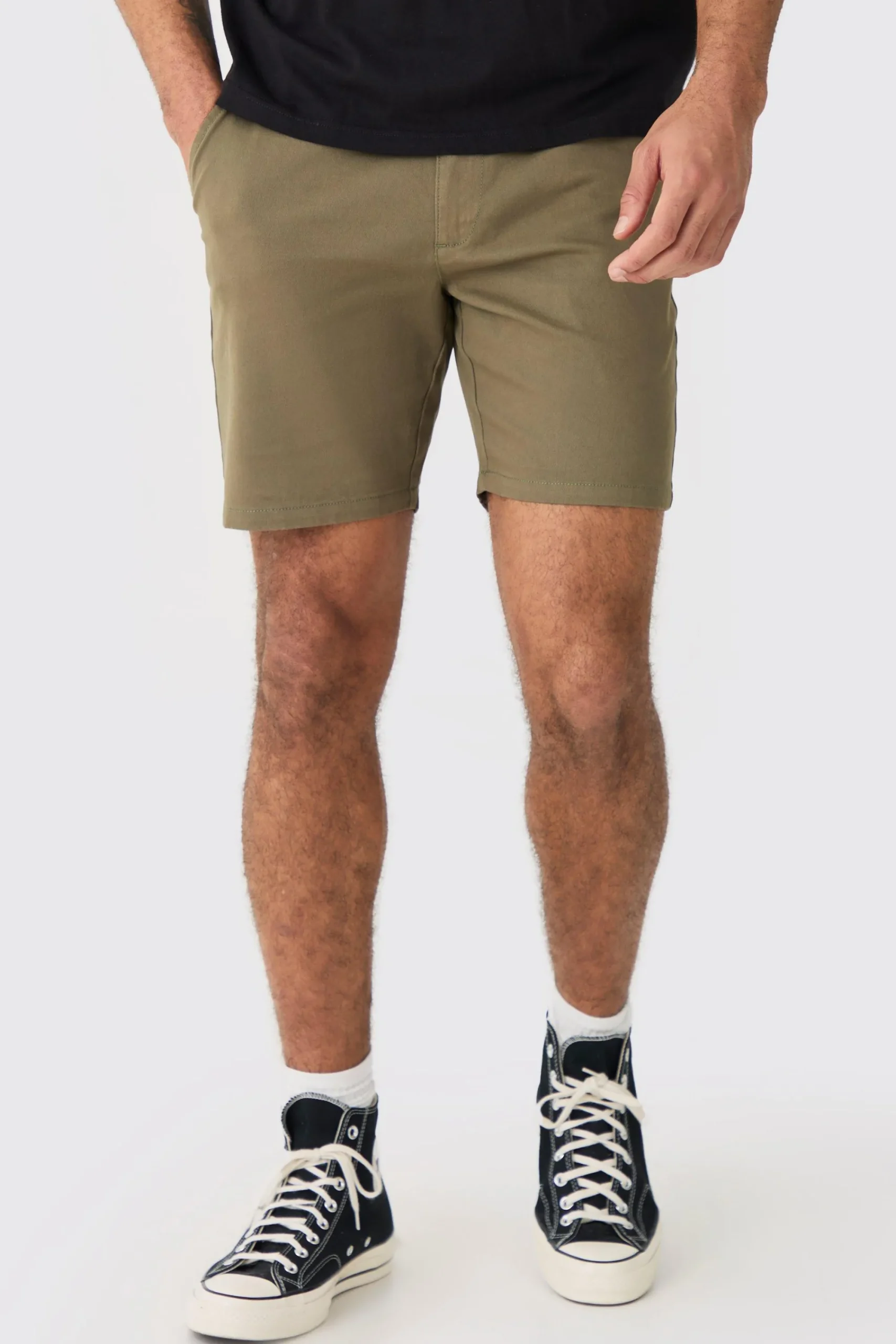 boohooMAN Fixed Waist Skinny Fit Chino Shorts | UK| Shorts